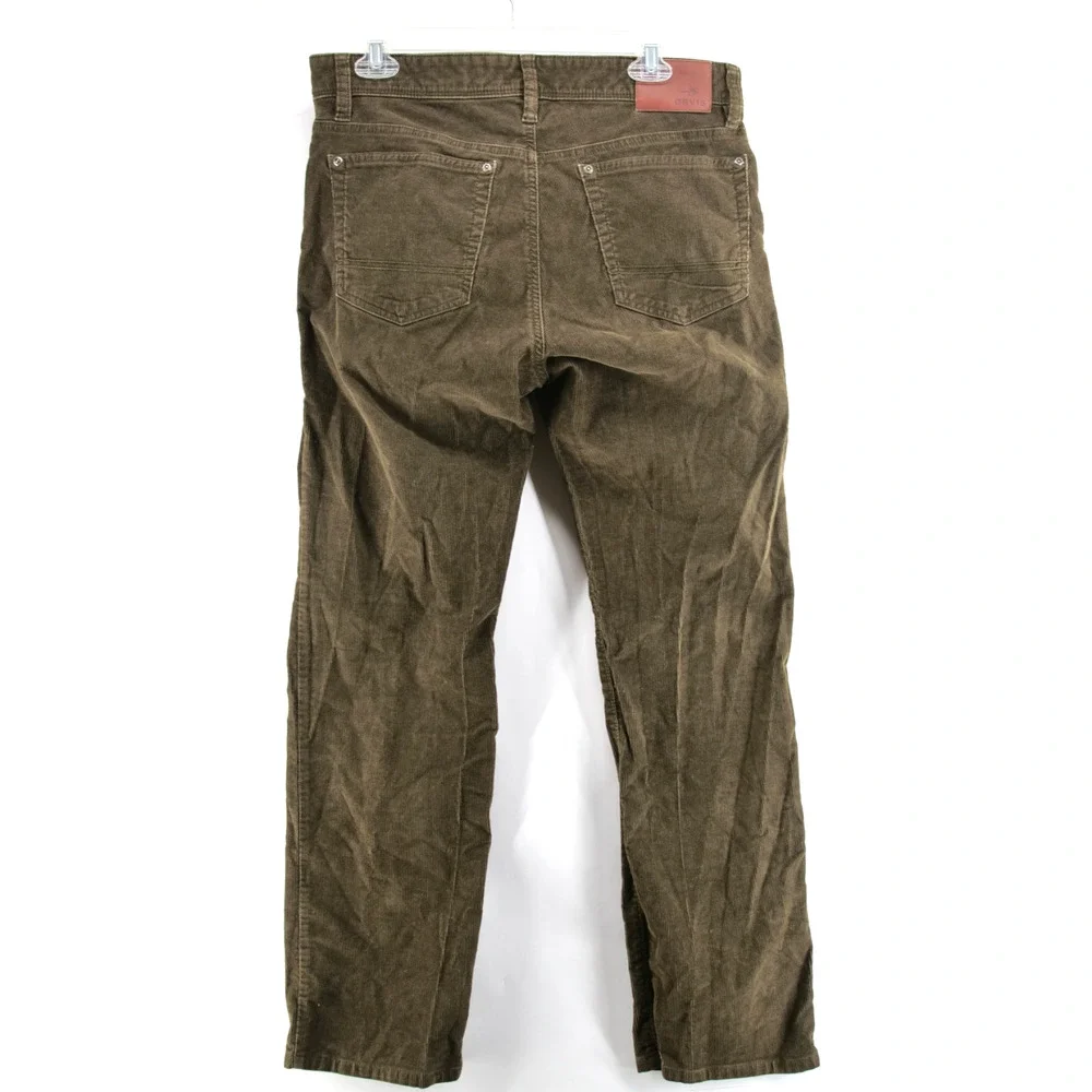 Orvis Mens Brown Corduroy Five Pocket Straight Leg Pants 34x30